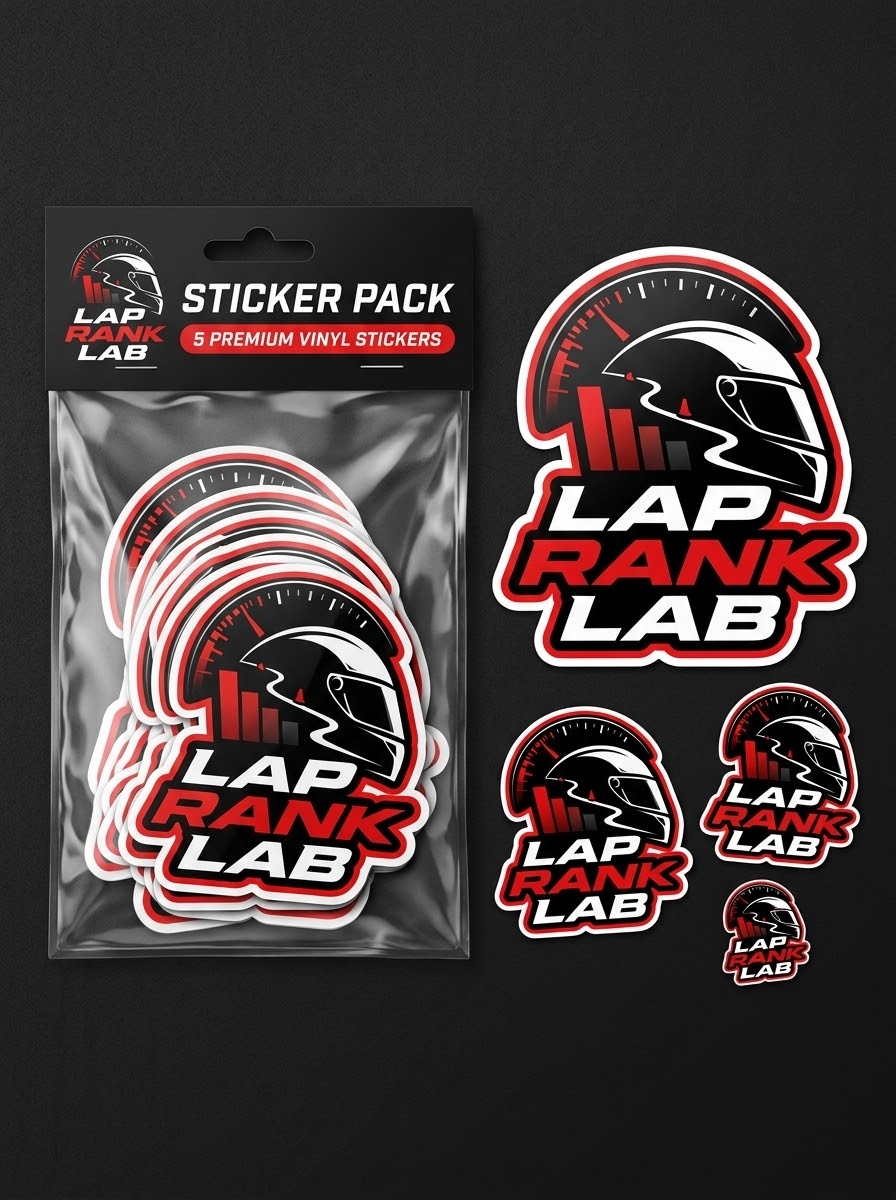 Lap Rank Lab Premium Vinyl Sticker Pack – Racing Hub Collection