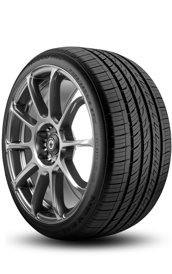 Silver alloy car wheel and tire